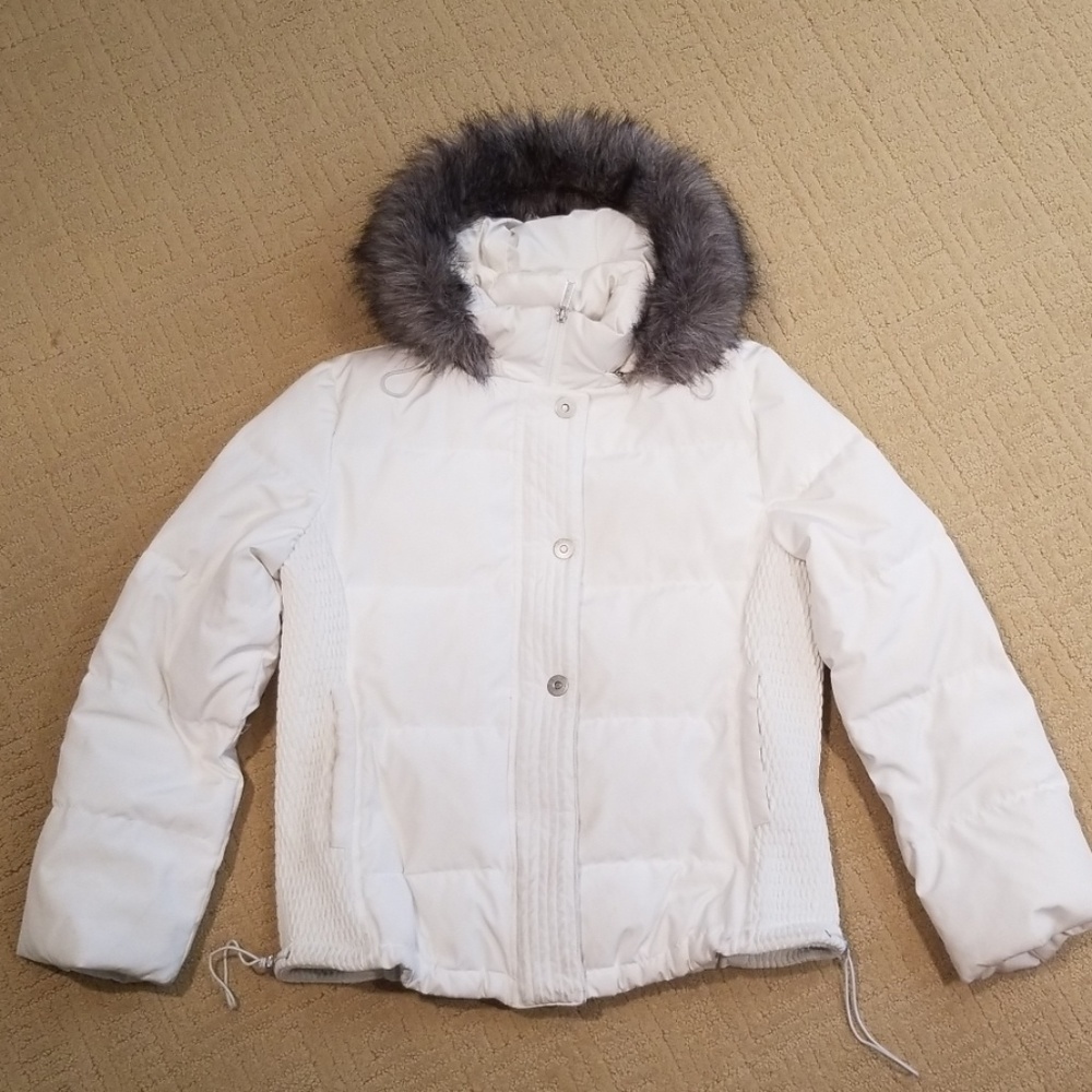 Calvin Klein White Winter Down Coat